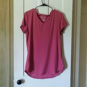 Pink extra length t-shirt